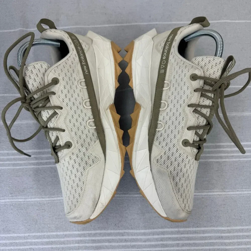 New Balance Women's Light Gray and Olive Athletic Sneakers